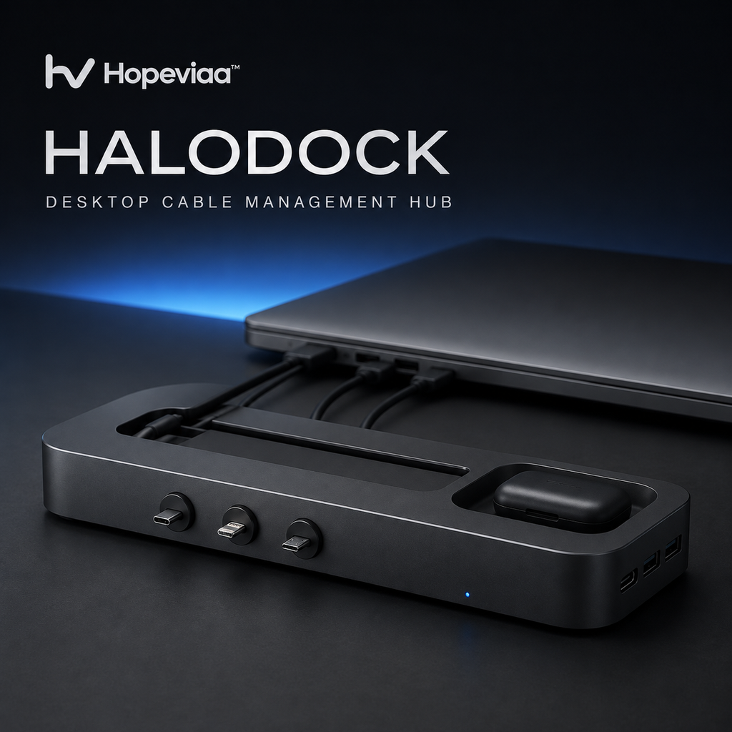 Hopeviaa™ HaloDock Desktop Cable Management Hub