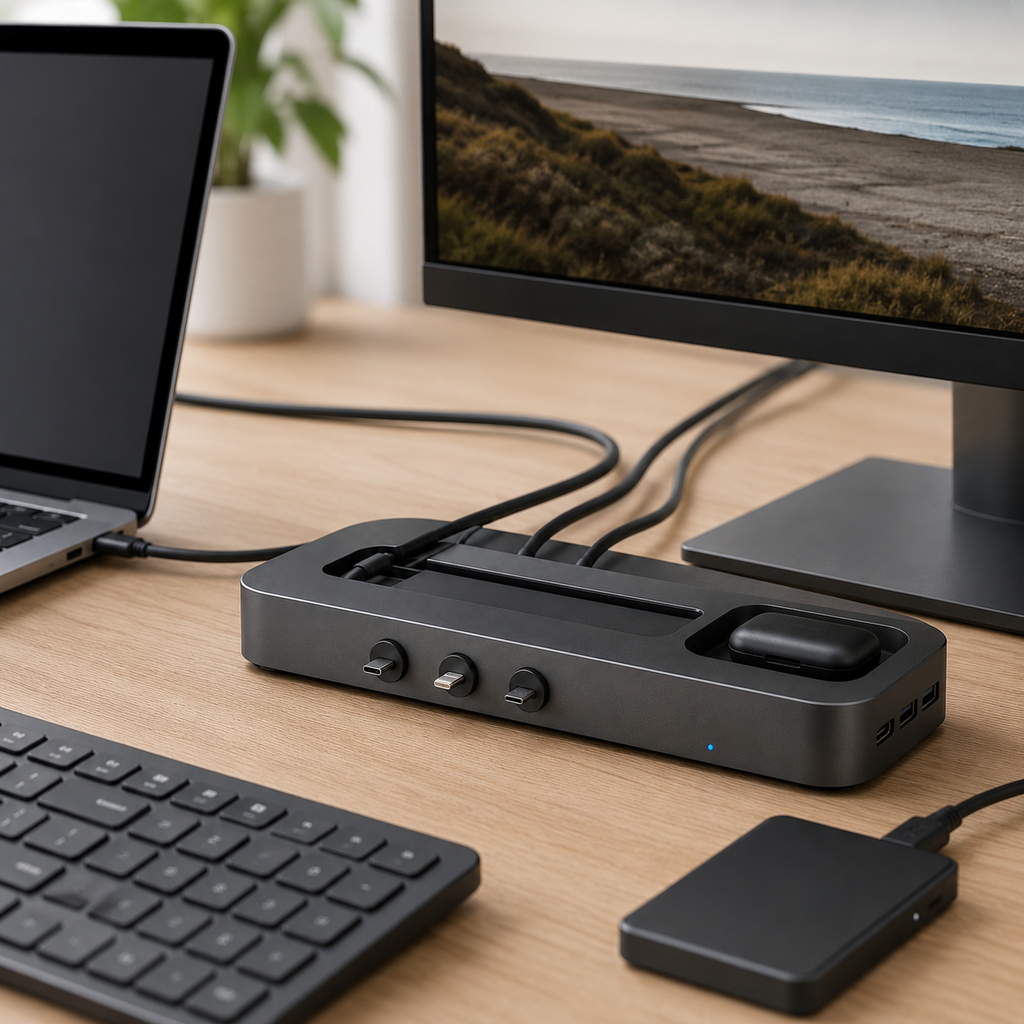 Hopeviaa™ HaloDock Desktop Cable Management Hub