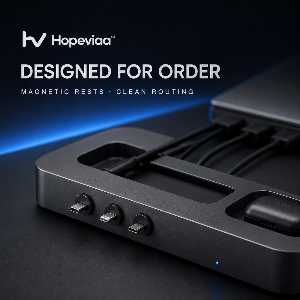 Hopeviaa™ HaloDock Desktop Cable Management Hub